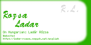 rozsa ladar business card