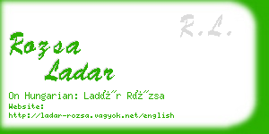 rozsa ladar business card